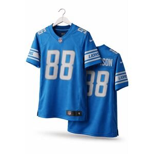 Detroit Lions Jersey Nike NFL On Field Mens XL Blue T.J. Hockinson Football